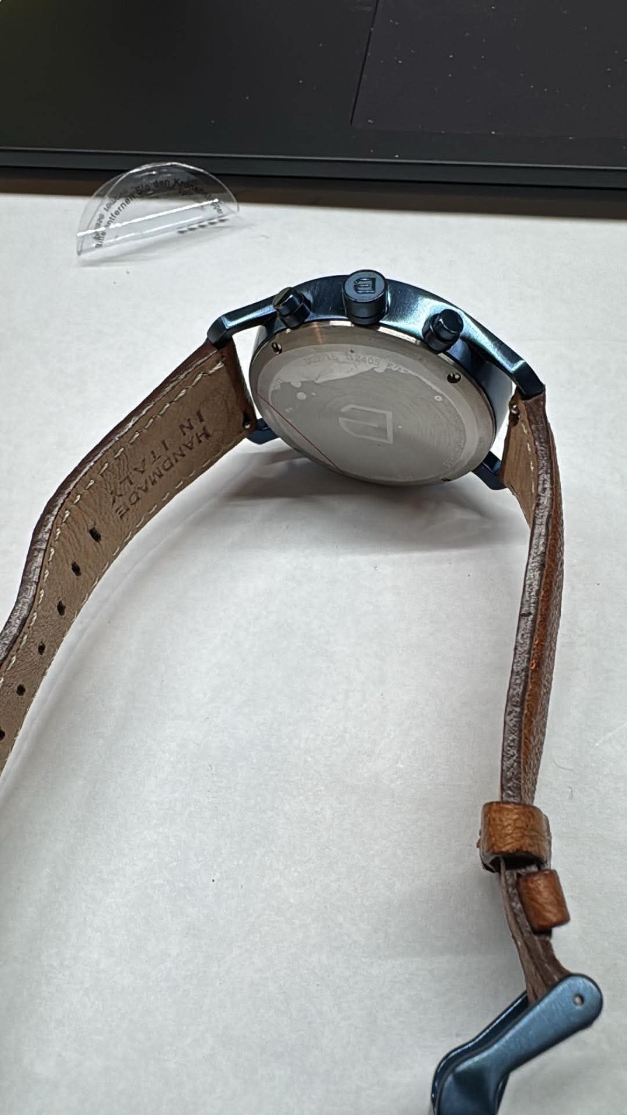 NEW Mens 42mm Detomaso Chrono QTZ Metalic blue D02-15 G2404 watch A40