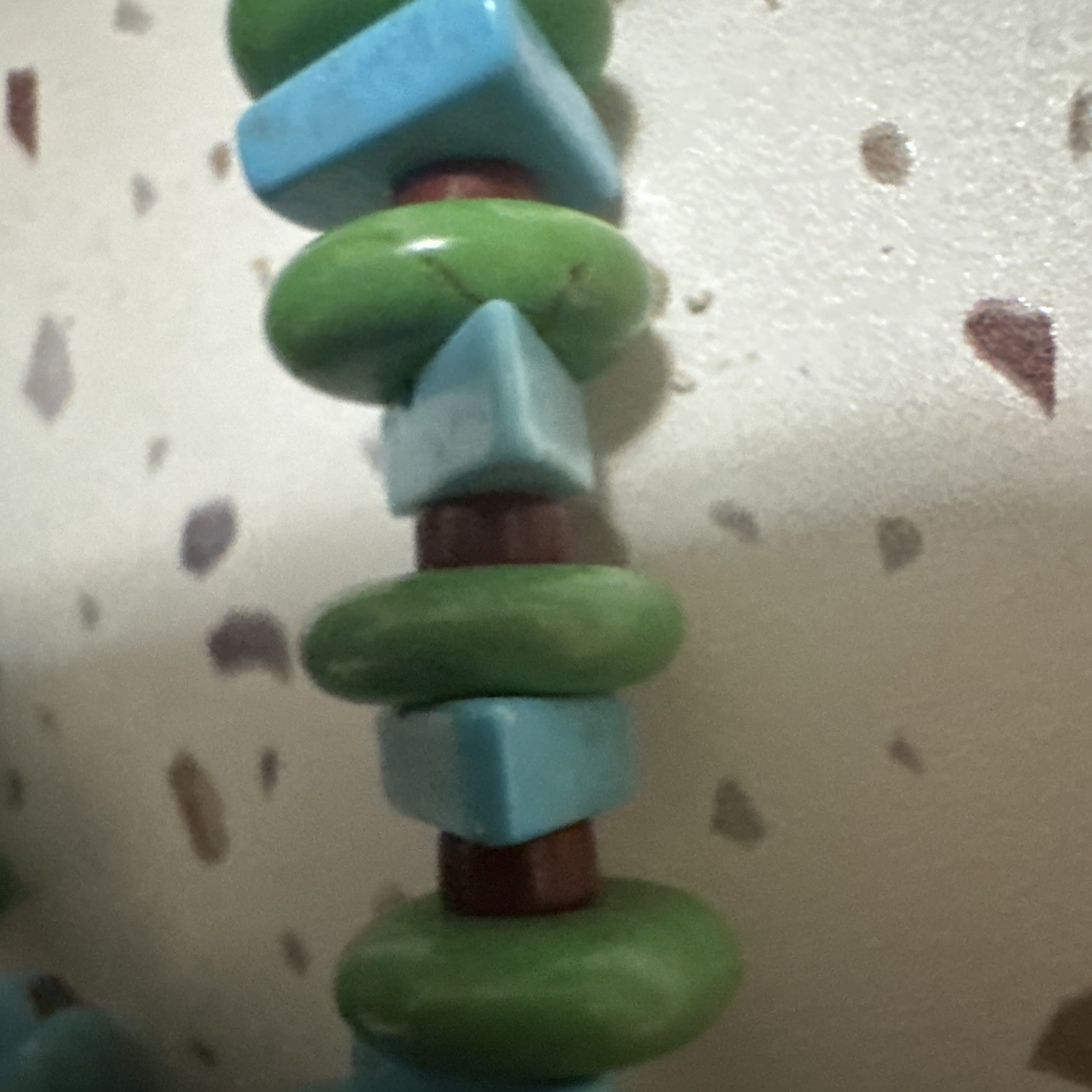 Block Turquoise Magnesite Beaded Necklace