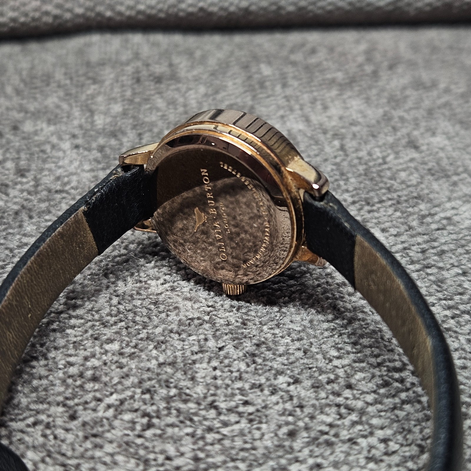 OLIVIA BURTON OB14MC31 Ladies Rose Gold Quartz Watch Black – Used / New Battery