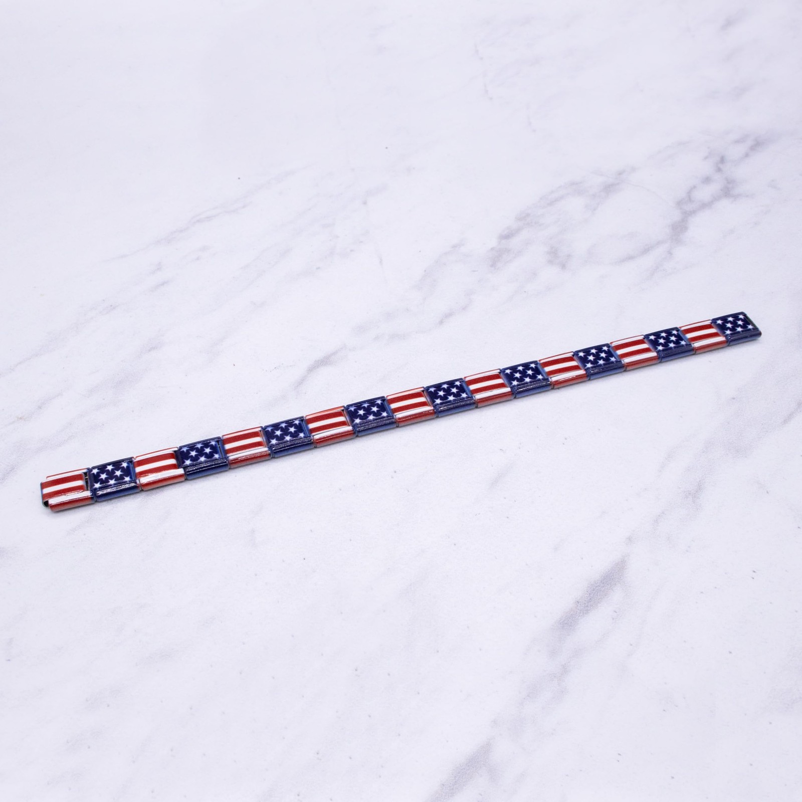 Italian Charm Bracelet, 9Mm Stainless Steel Flag Charms Link Bracelets for Women