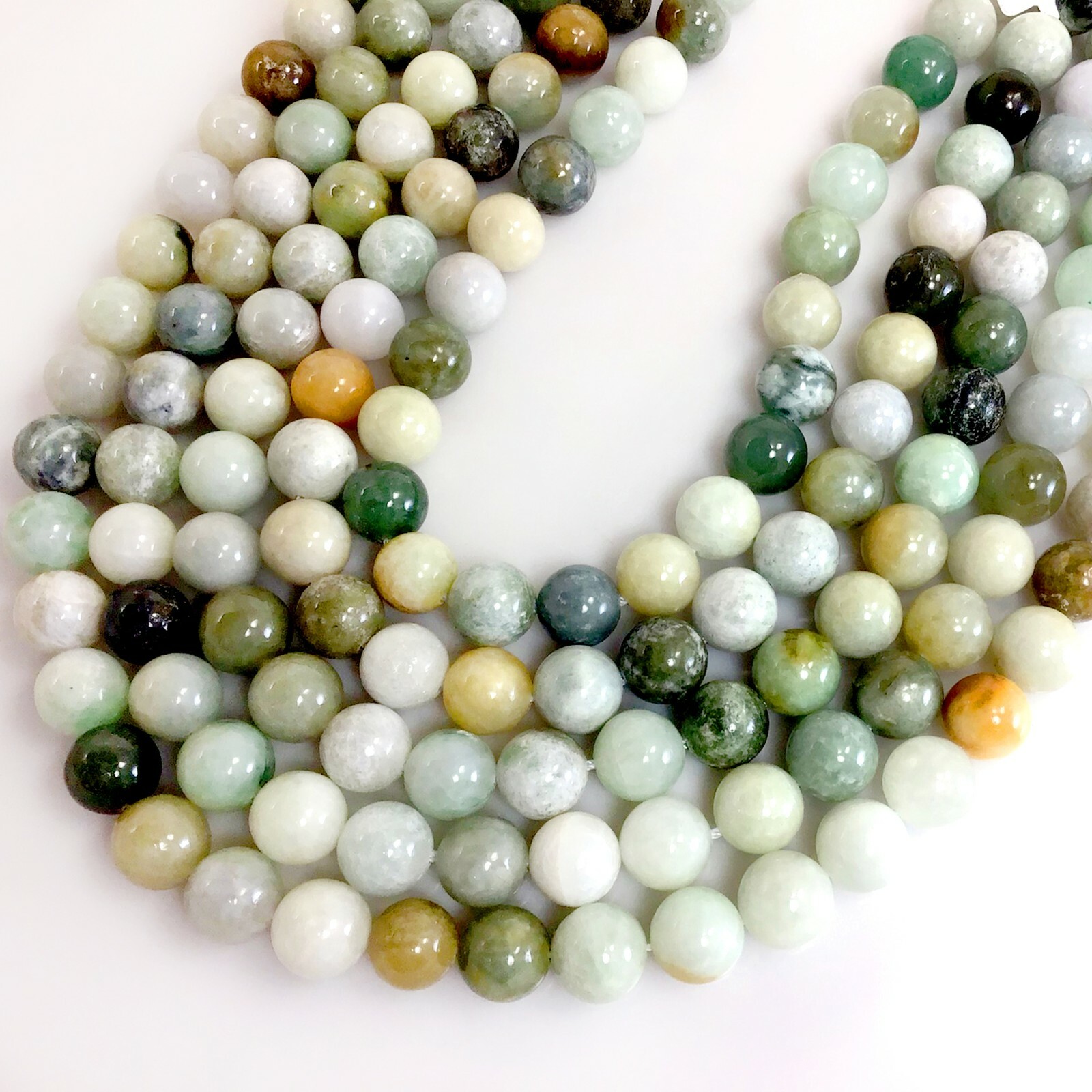 Natural Gemstone Myanmar Burma Jade Round Beads 15″ inch Strand 10x10mm(JA03)b