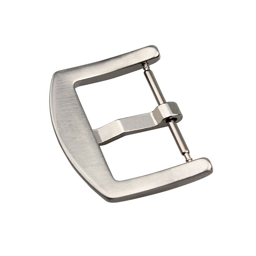 Brushed Stainless Steel Tang Buckle For Watch Strap Band 16 18 20 22 24 26mm