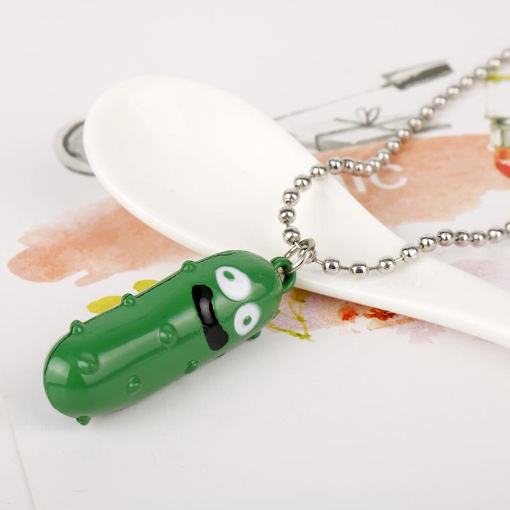 Funny Anime Cartoon Character RICK MORTY PICKLE RICK 3D Pendant Necklace Jewelry