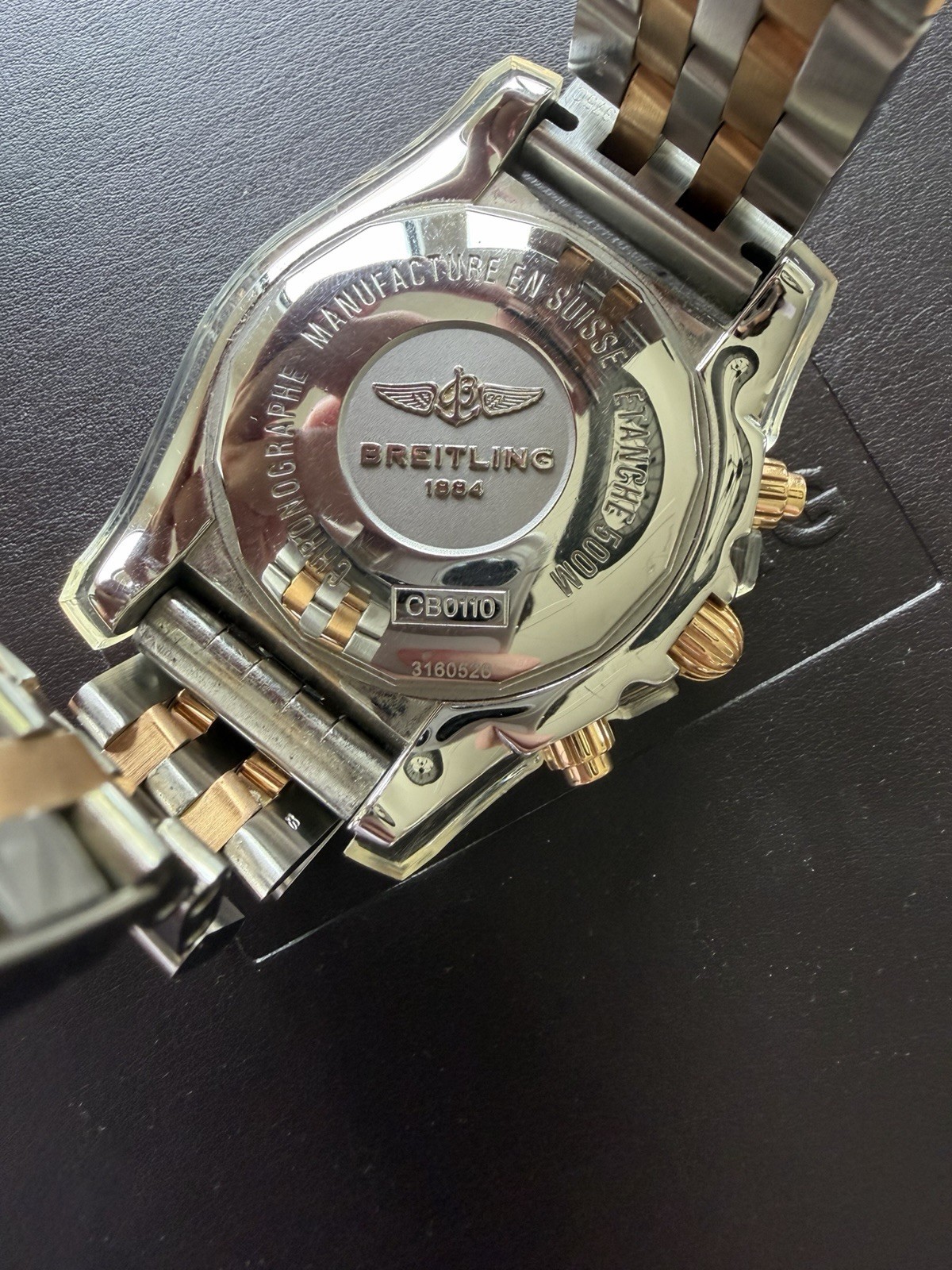 Breitling Chronomat 44 Auto Chronograph Two-Tone Bracelet Box & Papers