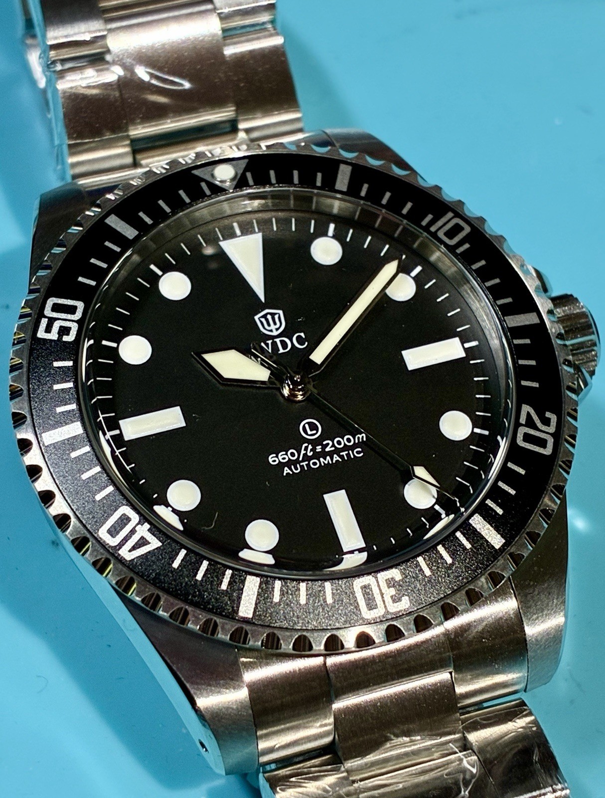 WATCHDIVES MILSPEC VINTAGE STYLE DIVER PT5000 HIGH BEAT AUTO SAPPHIRE STAINLESS