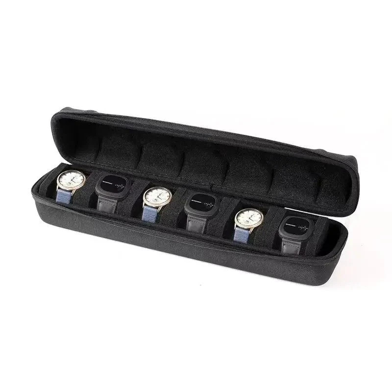 Men’s Watch Travel Case Portable Organizer with Anti-Move Watch Pillows