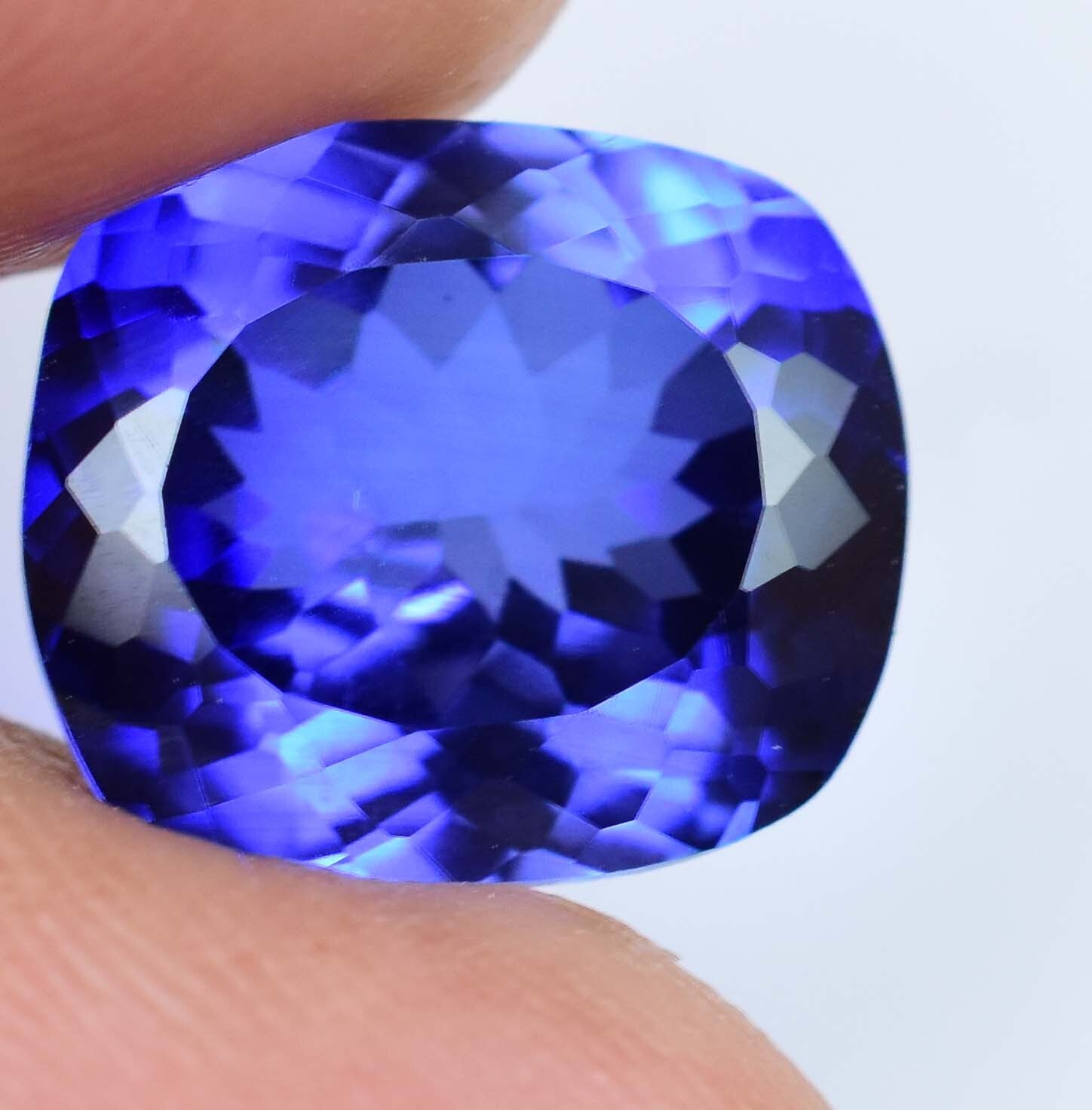9.00 Ct Natural Blue Ceylon Sapphire AGL Certified Cushion Cut Flawless Gemstone