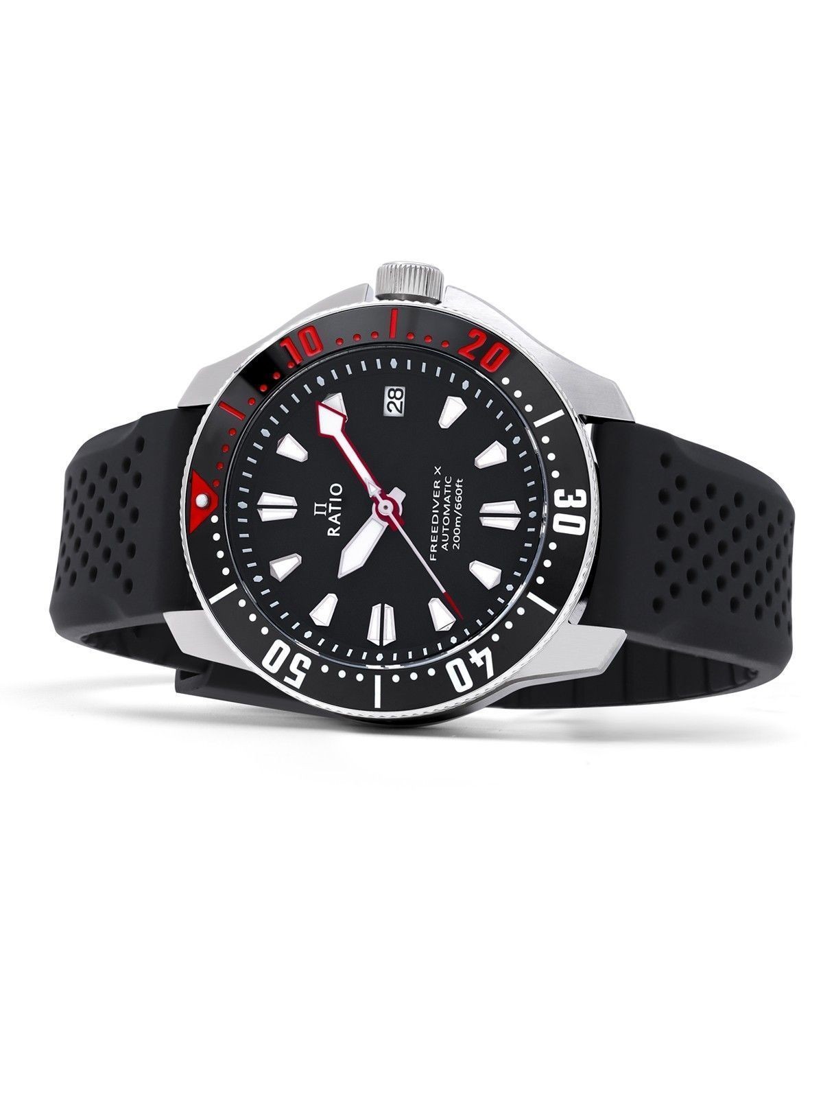 Ratio FreeDiver X Marine Black Ceramic Inlay Automatic RTX001 200M Men’s Watch