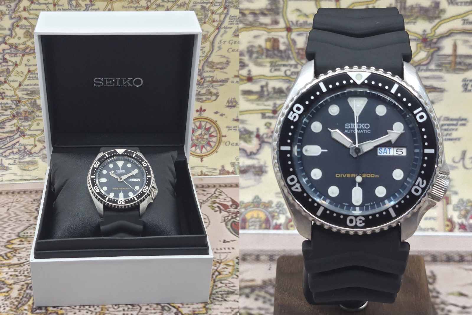 Seiko Automatic Watch SKX007 Mens Scuba Divers 200M 7S26-0020 c.June 1997 BOXED