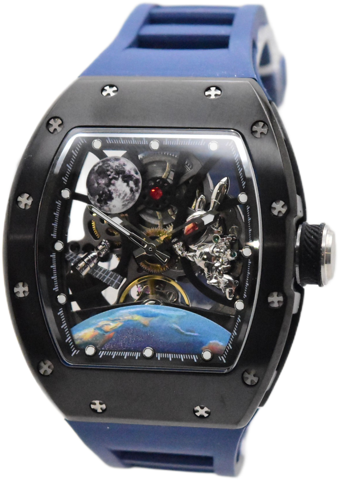 Invicta S1 Rally Interstellar Automatic Men’s Skeleton Dial Watch Blue 49009