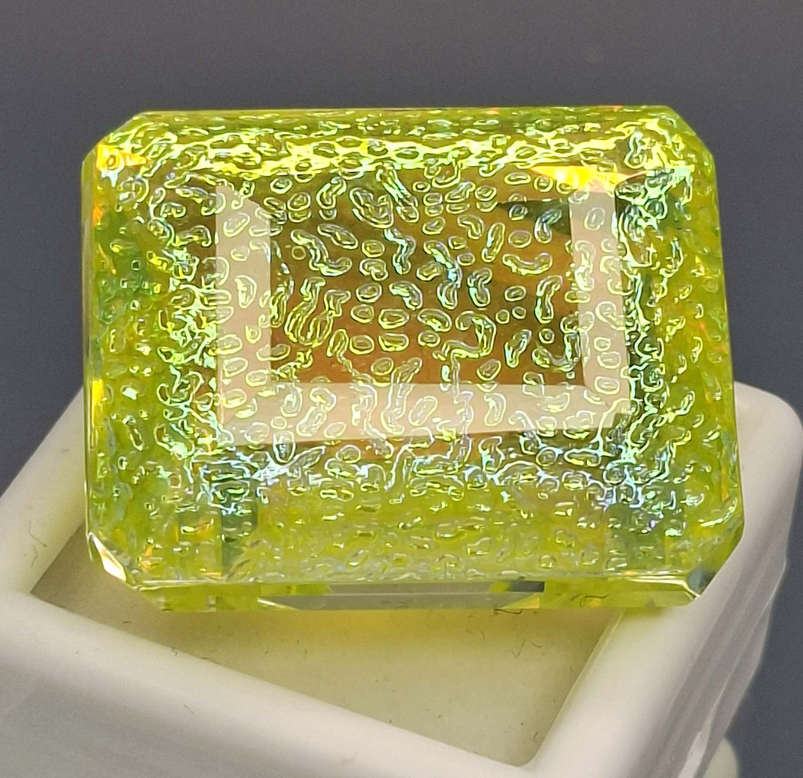 Monarch Fire Opal Natural Emerald Cut 66-68 Ct Certified Loose Gemstone RK1059