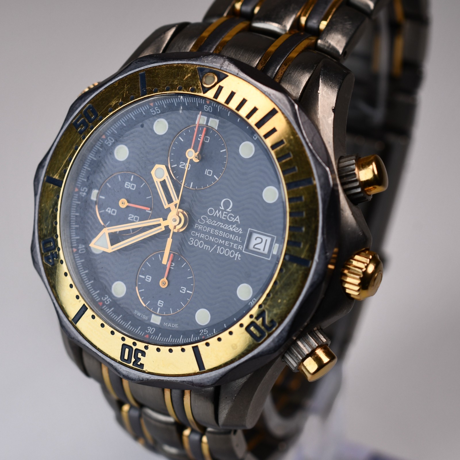 Omega Seamaster Chronograph Chronometer 2297.80 41.5mm 1995 Cal 1164 Full Set