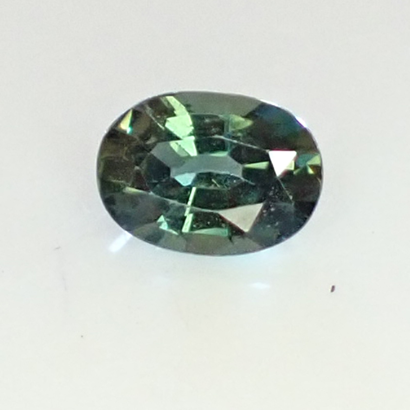 0.40ct Oval 5.3×3.8mm Bi Color Green Blue Natural Australian Parti Sapphire Rare
