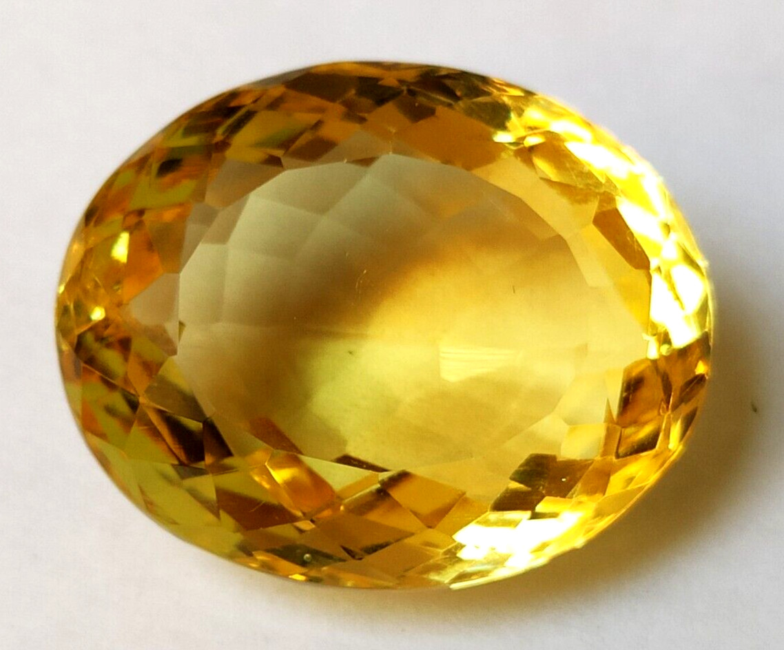 AAA+ Large Shiny Yellow Sapphire Oval Cut 76.60 Ct. Loose Gemstone @Pendant Gift