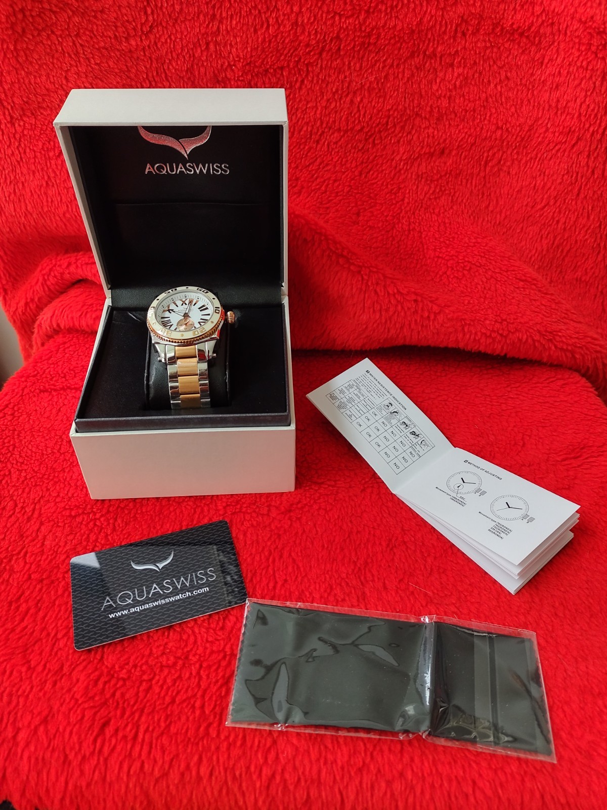 Aquaswiss men’s watch Swissport G water resistant white metal