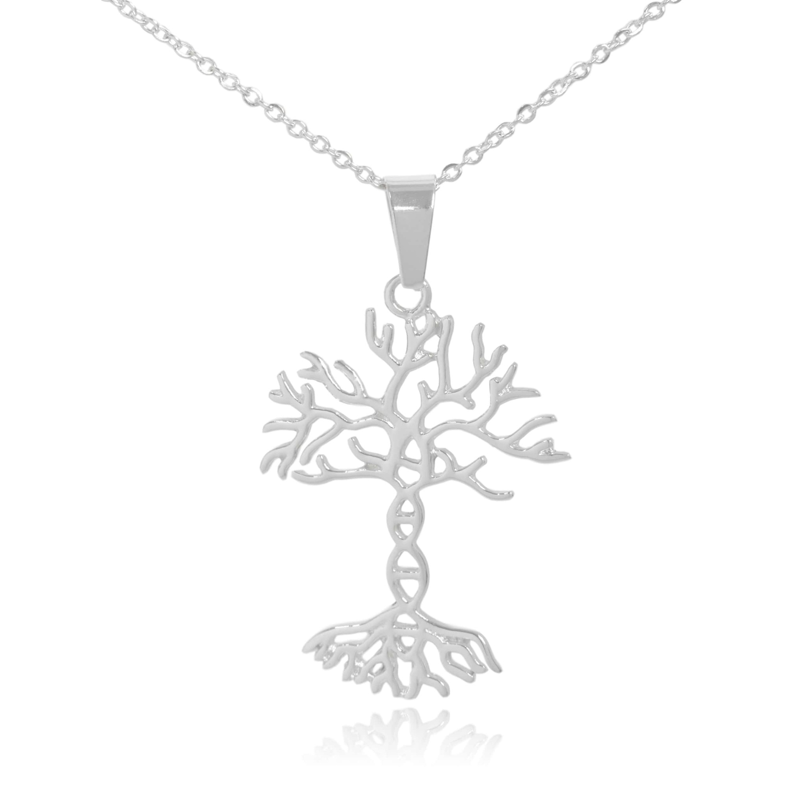 DNA Tree of Life Stainless Steel Pendant Necklace