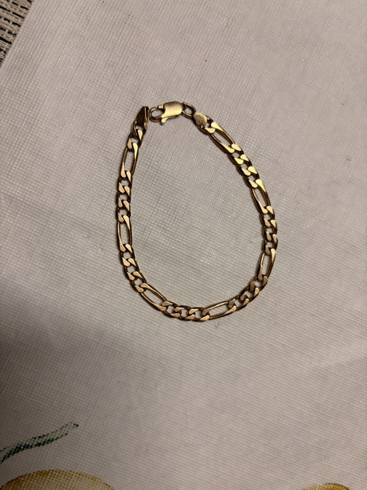 14K Yellow Gold Figaro 6mm Bracelet 13g Fine Jewelry 8.25″ Italy Lobster Clasp