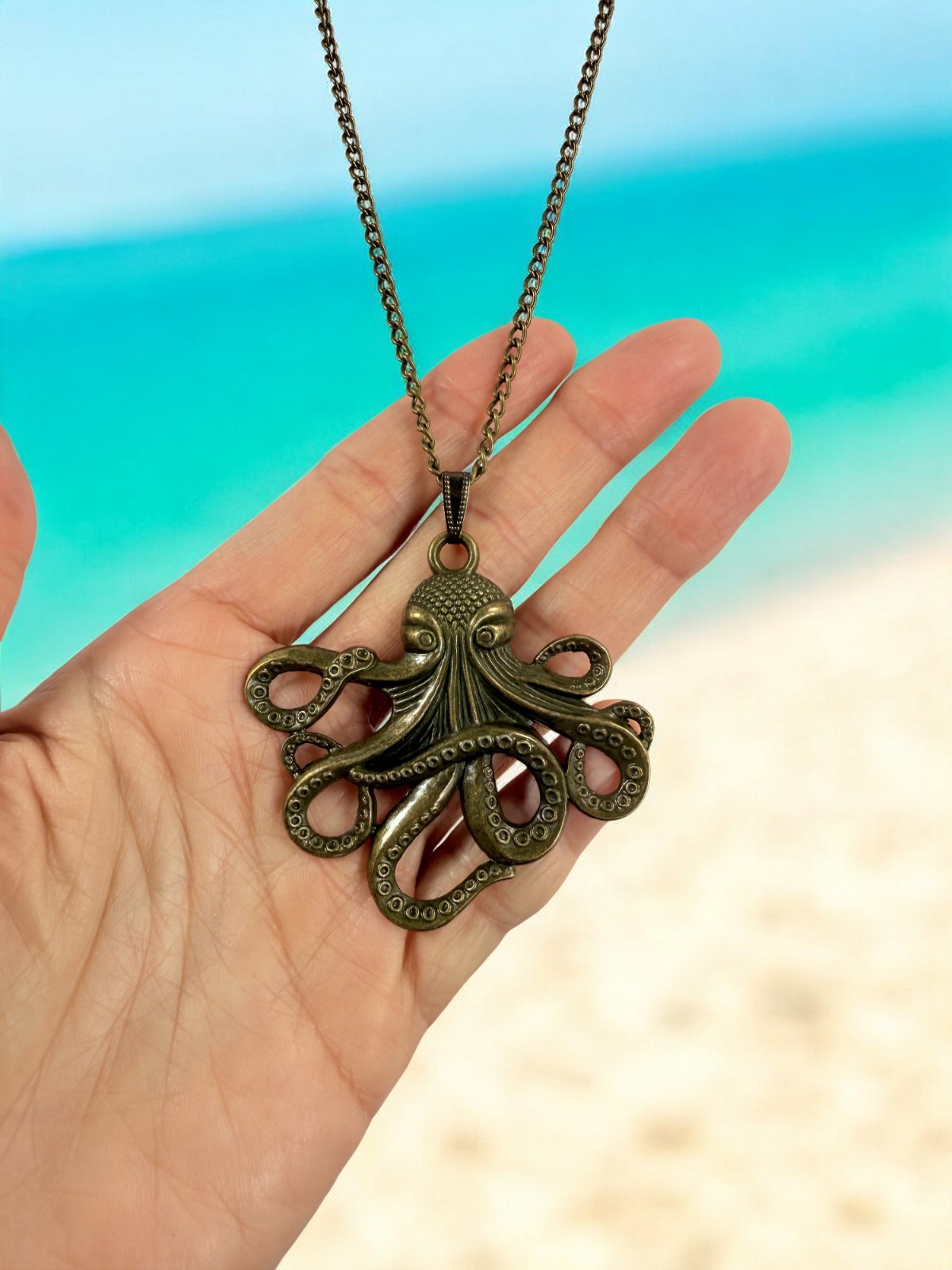 Steampunk Octopus Kraken Necklace – 3D Vintage Gothic Pendant, Pirate Cosplay
