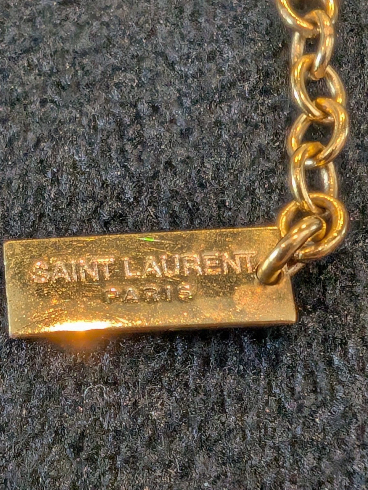 Yves Saint Laurent Cassandra Tassel Pendant Necklace Metal Gold Chain Women’s