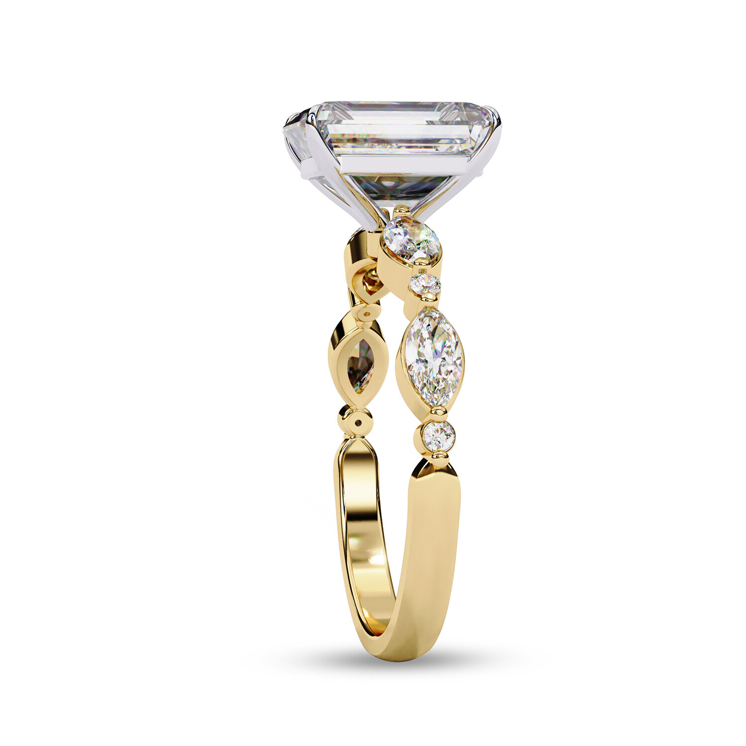 2.4 Ctw Moissanite Solitaire Engagement Ring For Women 10K Or 14k Gold