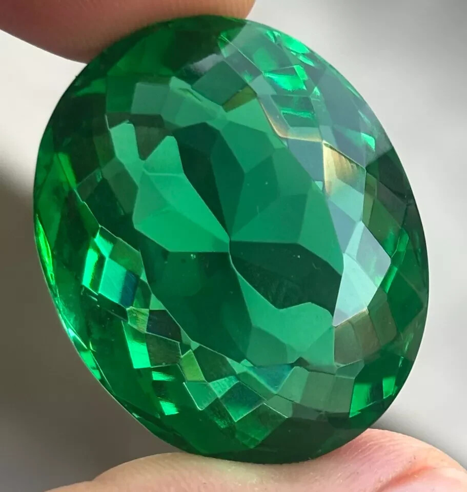 Green Emerald 120+ Ct Certified Colombian Huge Oval Cut Natural Loose Gemstone