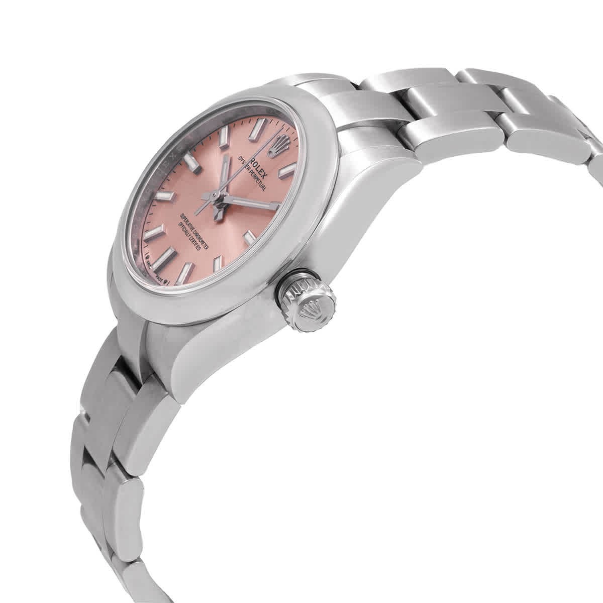 Rolex Oyster Perpetual 28 Automatic Chronometer Pink Dial Ladies Watch
