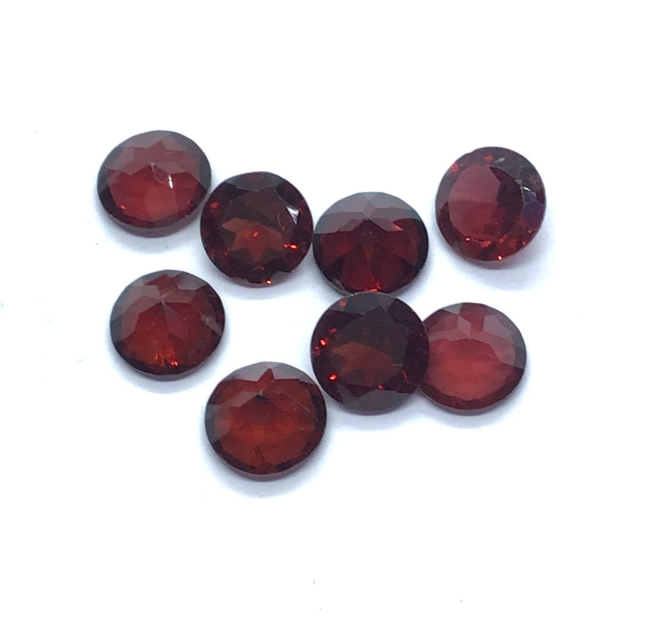 AAA Garnet Round Cut Faceted Natural Loose Gemstone For Making All Jewelry