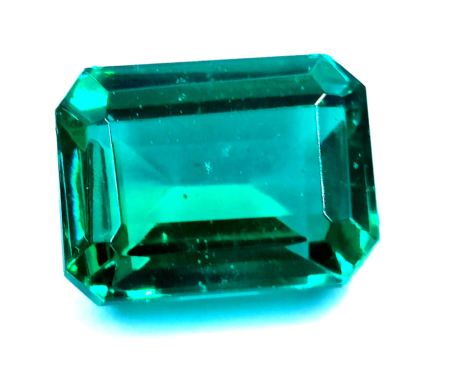 Natural Green Emerald 11.70 Ct EGL Emerald Shape Transparent Loose Gemstone 6AGV