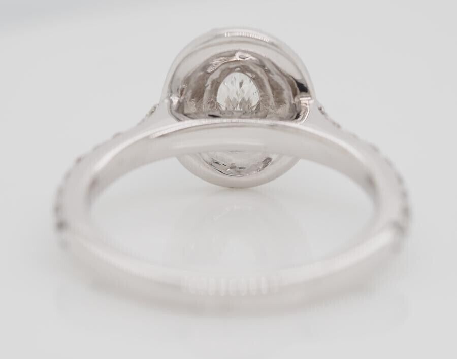 1.50TCW Oval Cut IGI Certified Lab Grown Diamond Double Halo Ring 14k White Gold