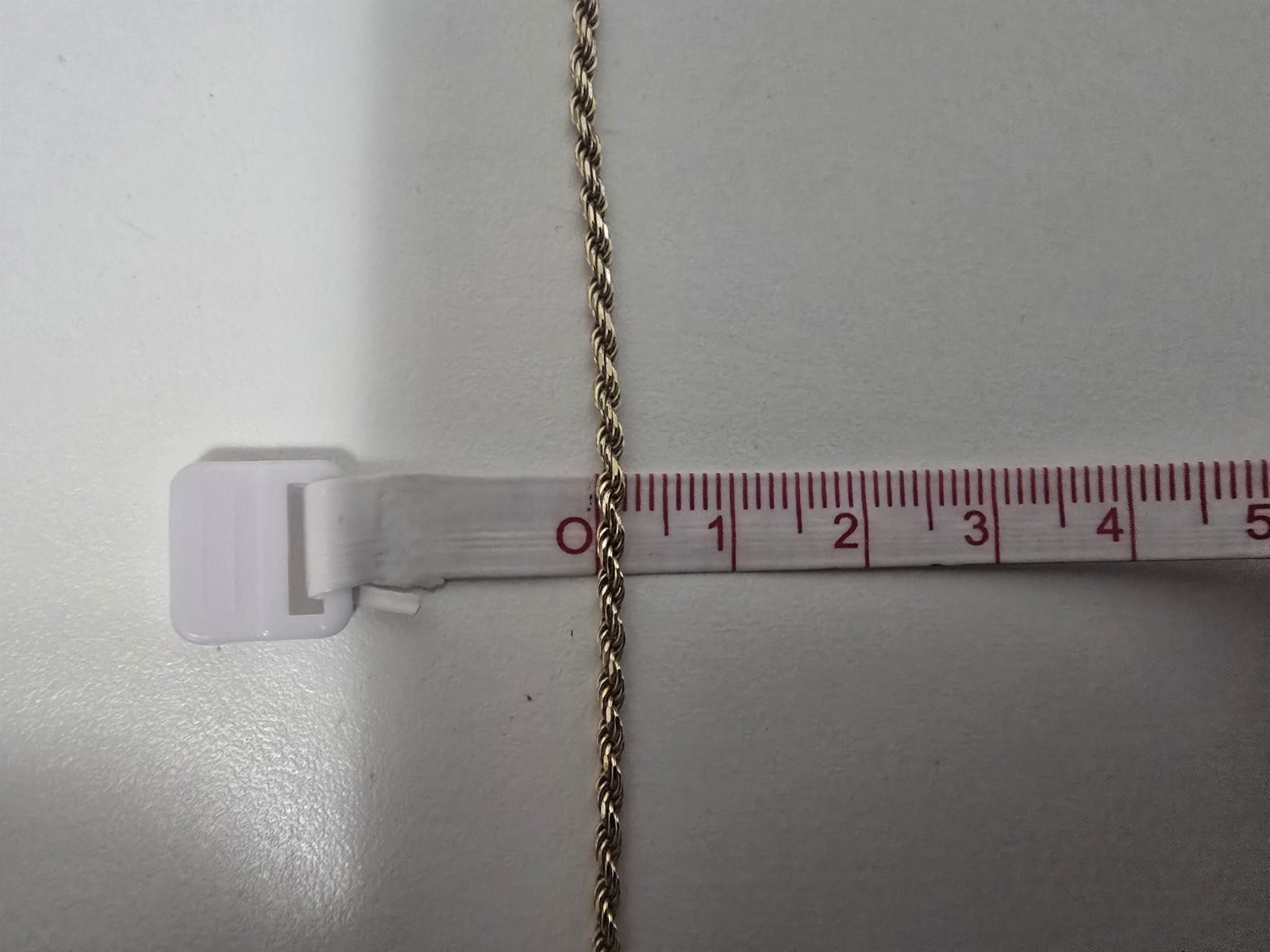24in 2mm Sterling Silver Gold Plated Rope Chain 8 grams