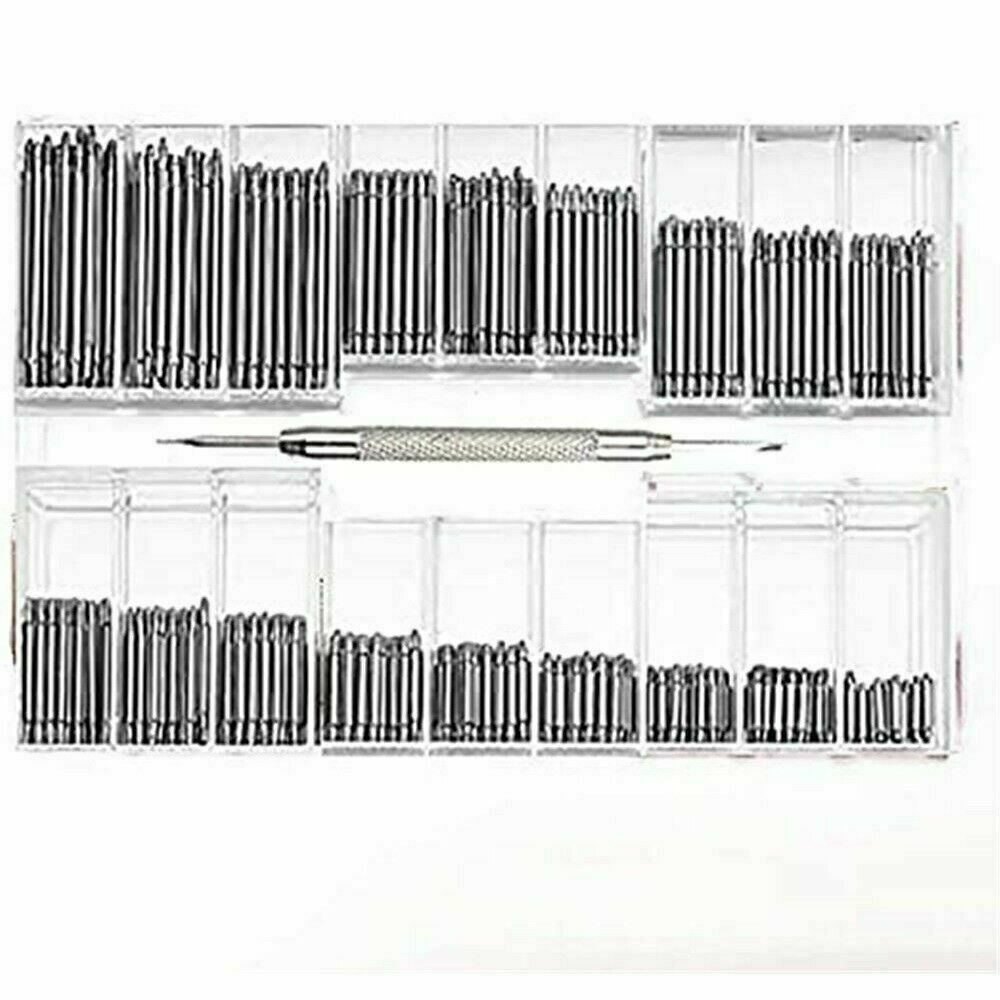 360pcs Watchmaker Watch Band Spring Bars Strap Link Pins Steel Repair Remove Kit