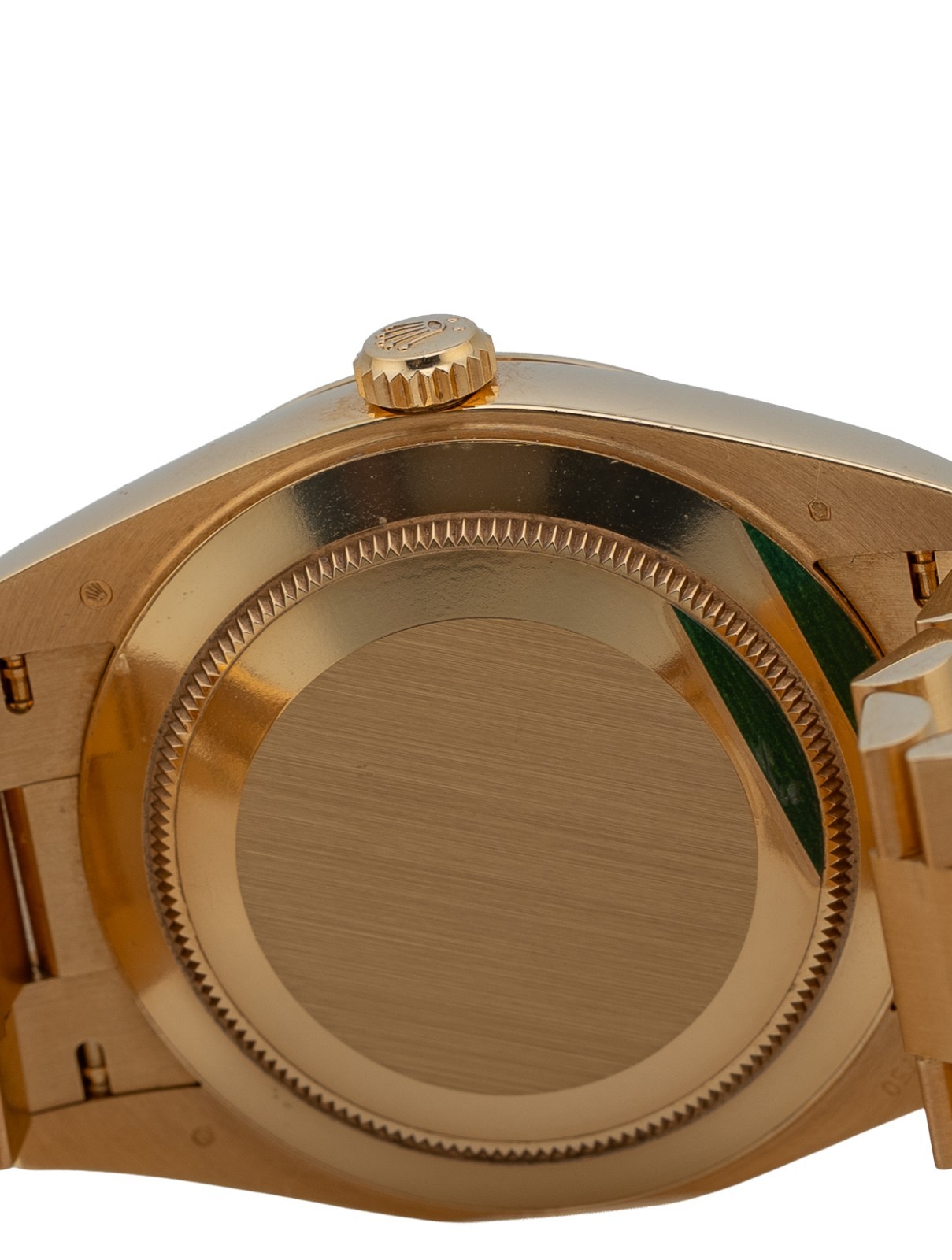 Rolex Day-Date President 40 18k Yellow Gold ‘Money Green’ Dial 228238 – Complete