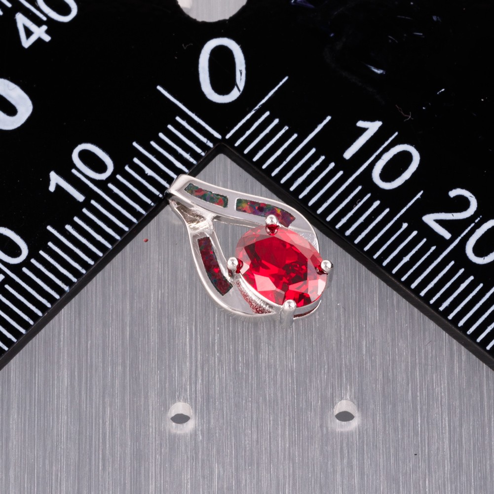6x8Oval Simulated Garnet Black Cherry Red Fire Opal Silver Jewelry Stud Earrings