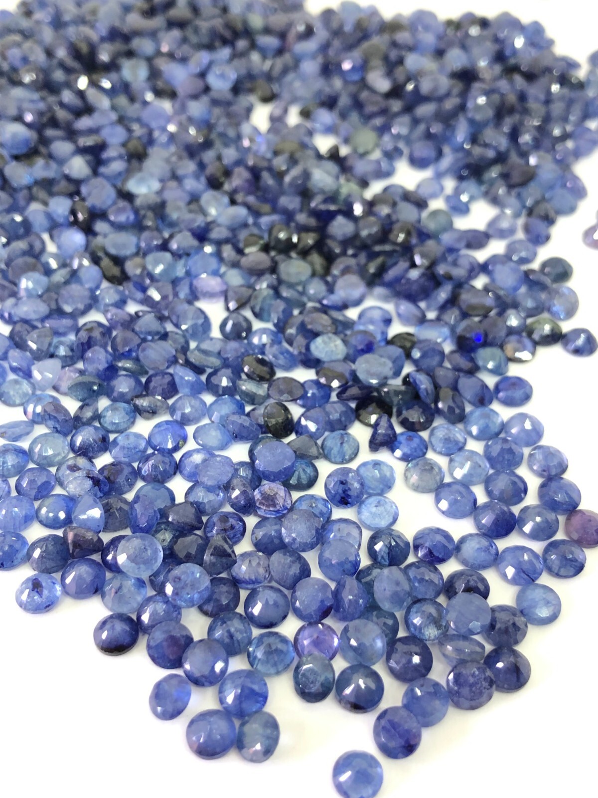 Medium Quality Blue Sapphire Round Shape Cut Faceted Size 3-10mm Loose Gemstone