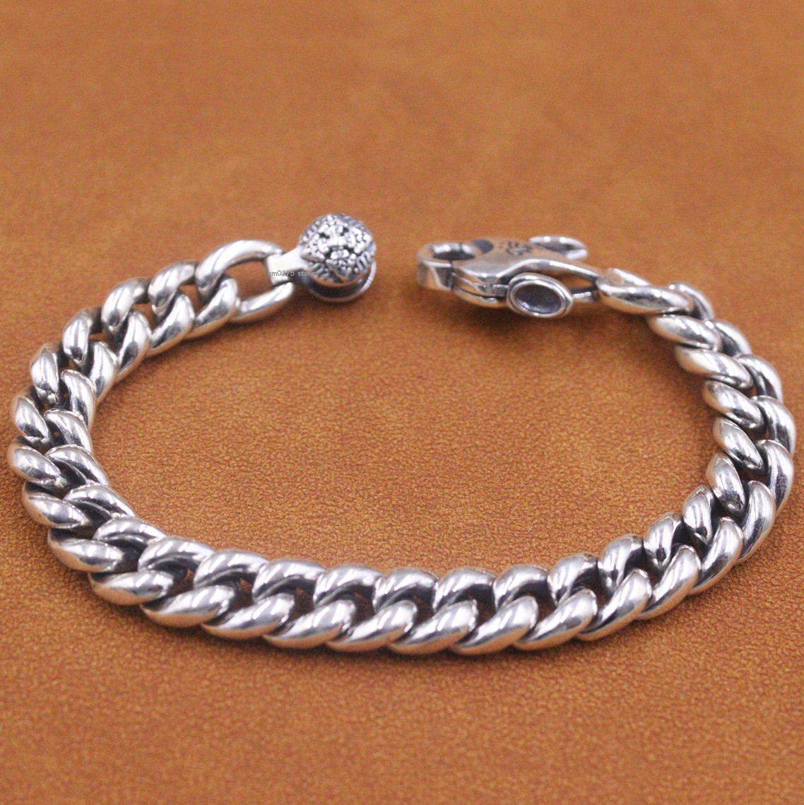 Real 925 Sterling Silver Bracelet Men’s 8.5mm Cuban Curb Link 7.1inch /46-47g