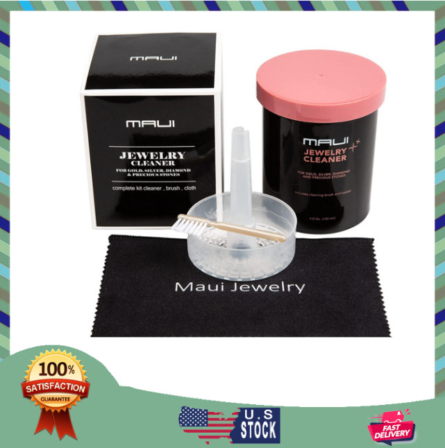 Maui Liquid Jewelry Cleaner Solution Complete kit with Cloth .. NOT Guaranteed