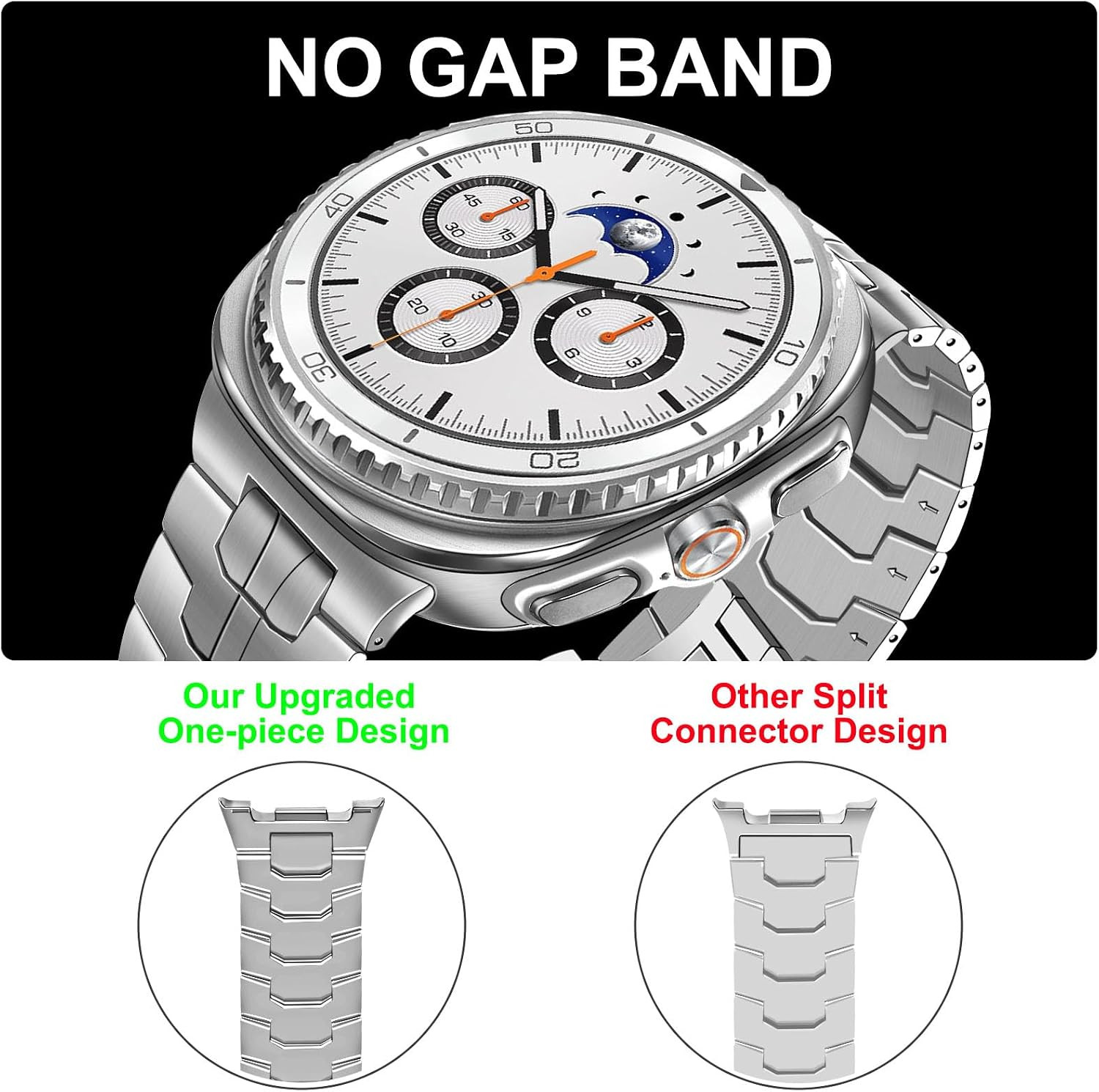 No Gap Band for Samsung Galaxy Watch 8 40Mm / 44Mm Watch8 Classic 46Mm 2025 Men