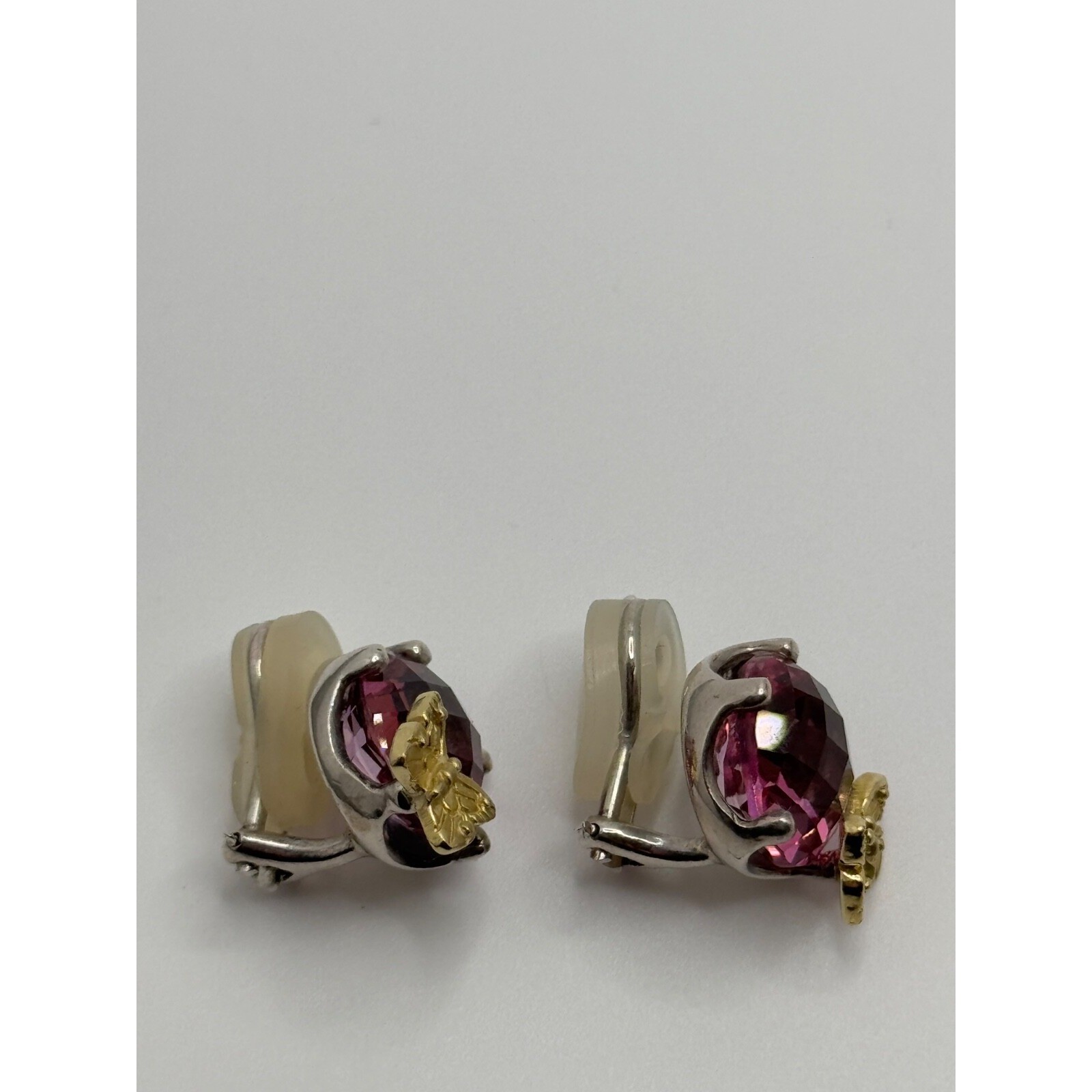 Saint by Sarah Jane Dancing Butterfly Sterling Silver & 18k Accent Clip Earrings