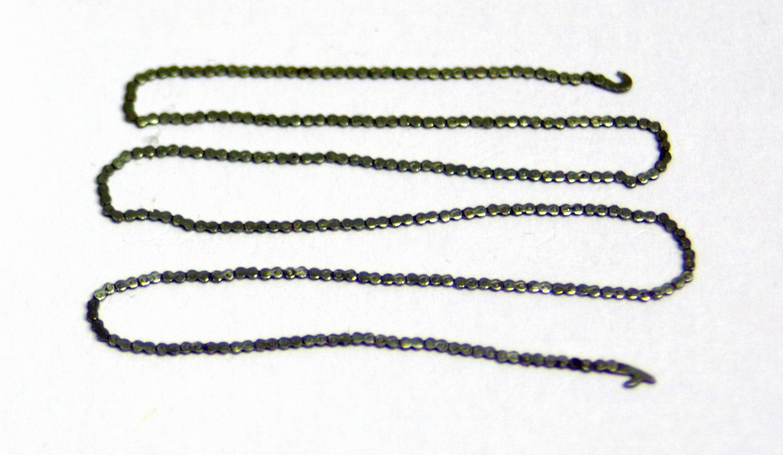Pocket Watch Fusee Chain #1 L = 185 mm, w = 0.285 mm, h = 1.13 mm.