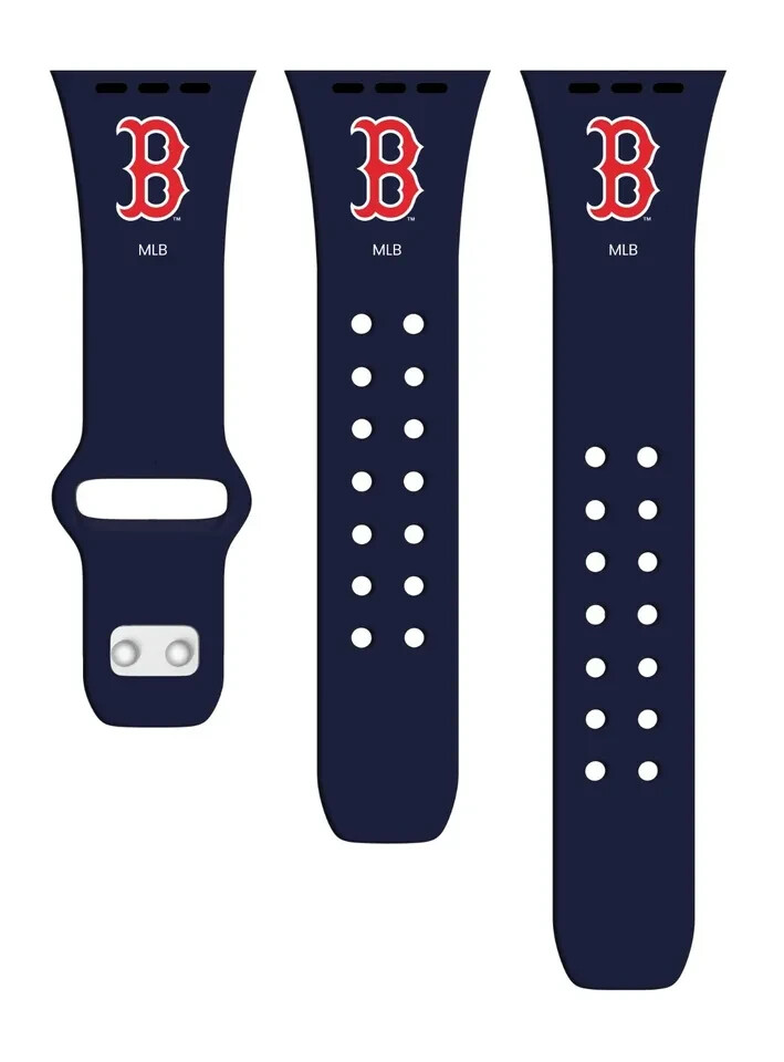 Boston Red Sox Apple Compatible Silicone Apple Watch Band 38mm/40mm/41mm