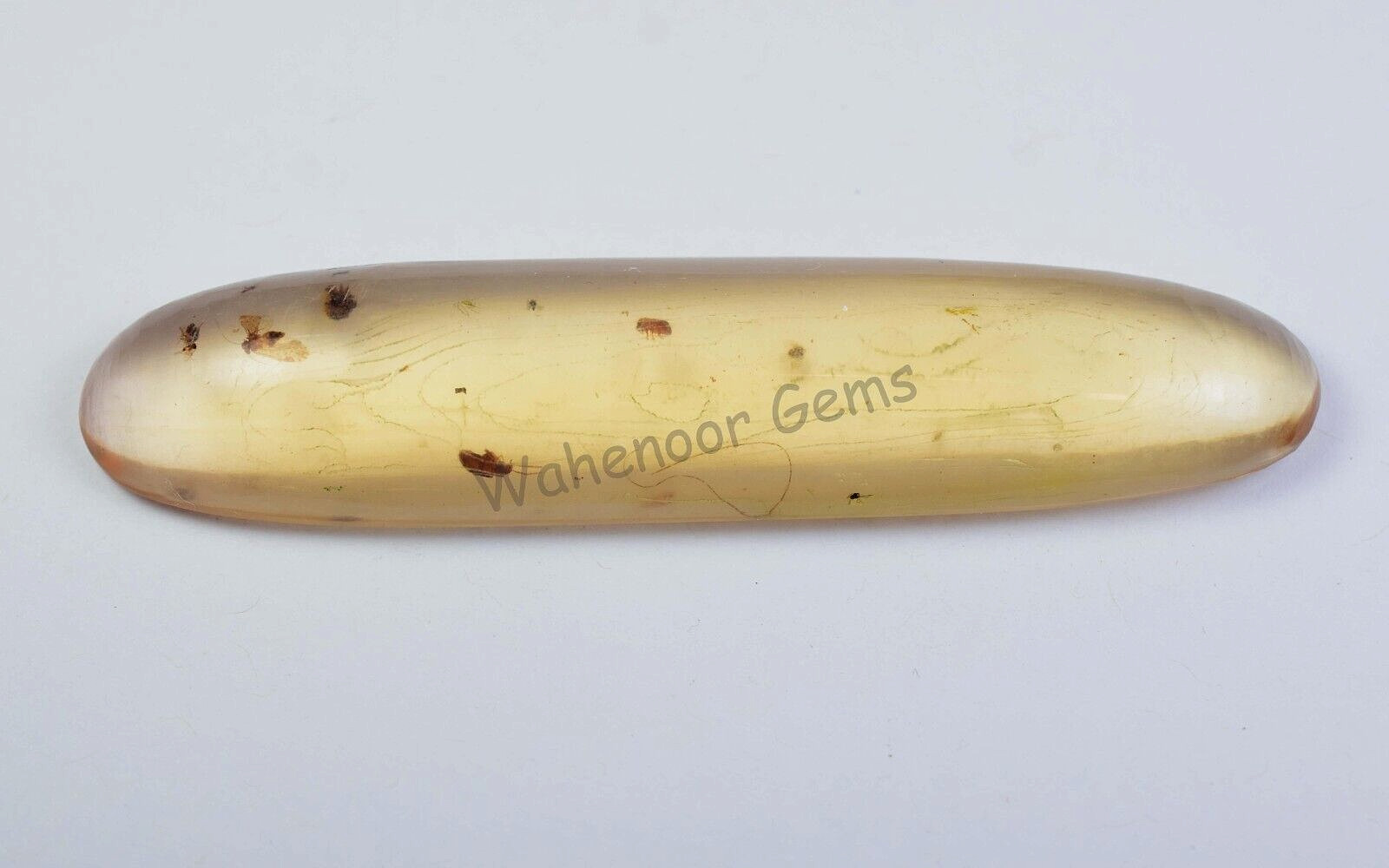 40.55 Ct 100% Natural Yellow Amber Insect Inclusion Certified Loose Gemstone
