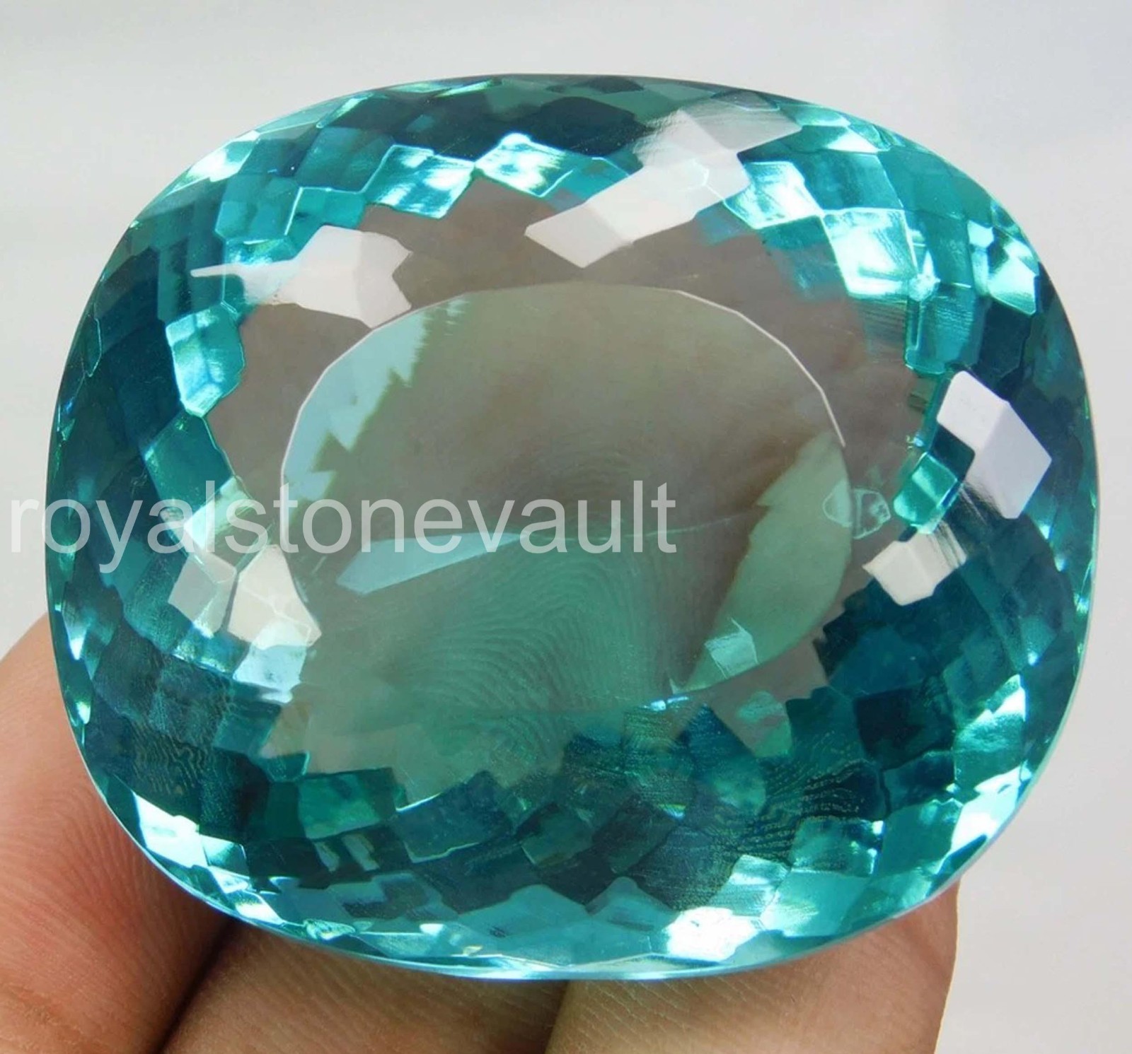 Huge 200 Carat Certified Natural Blue Aquamarine Cushion Cut Gemstone Brazil D25