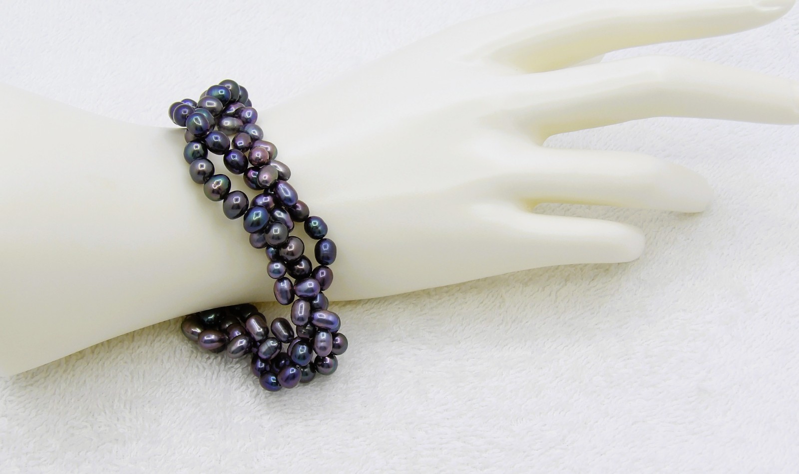 8 inches long Dark Potato and Rice Genuine Freshwater Pearl Bracelet BRT11