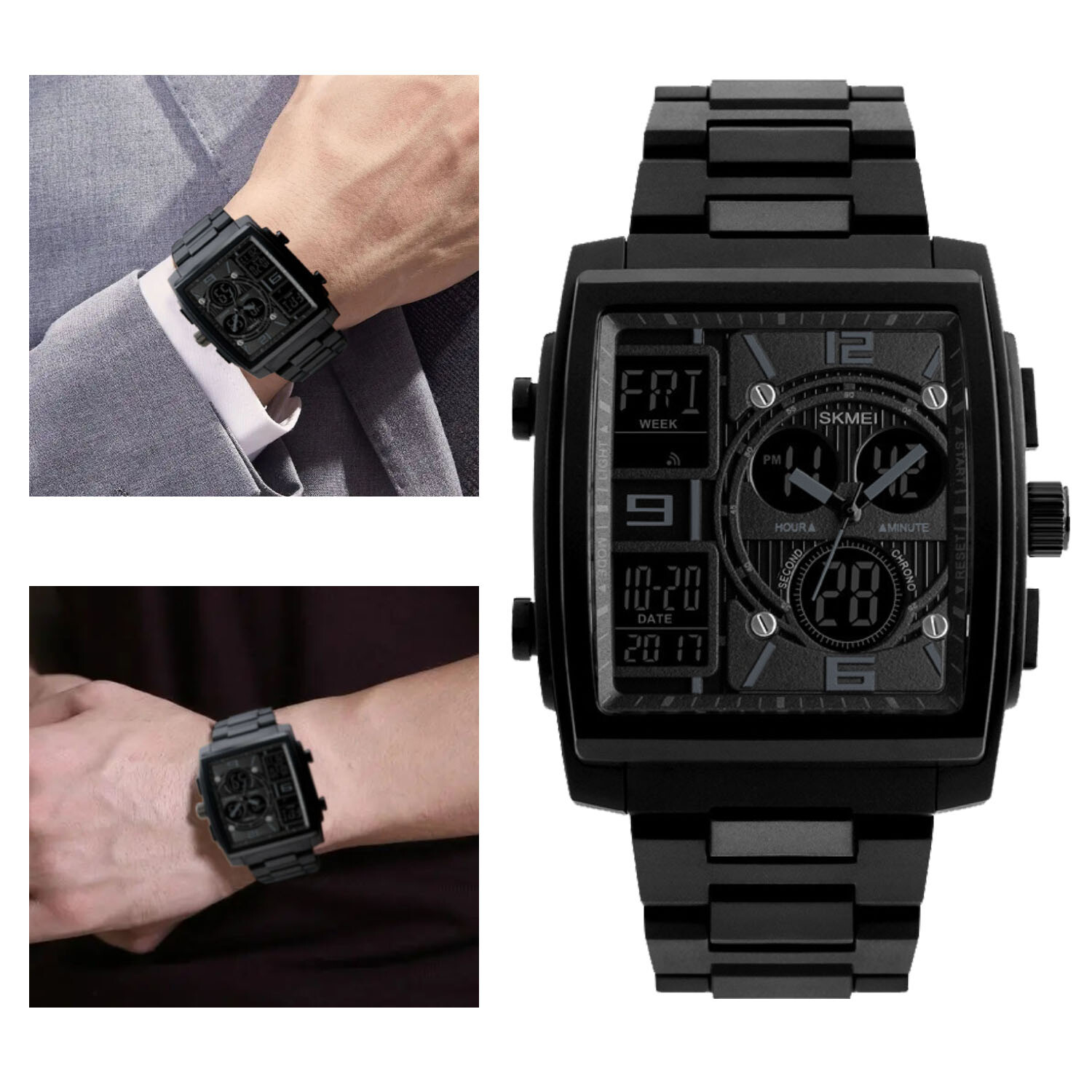 Men’s Digital Army Military Sport Quartz Analog Chronograph Waterproof Watch