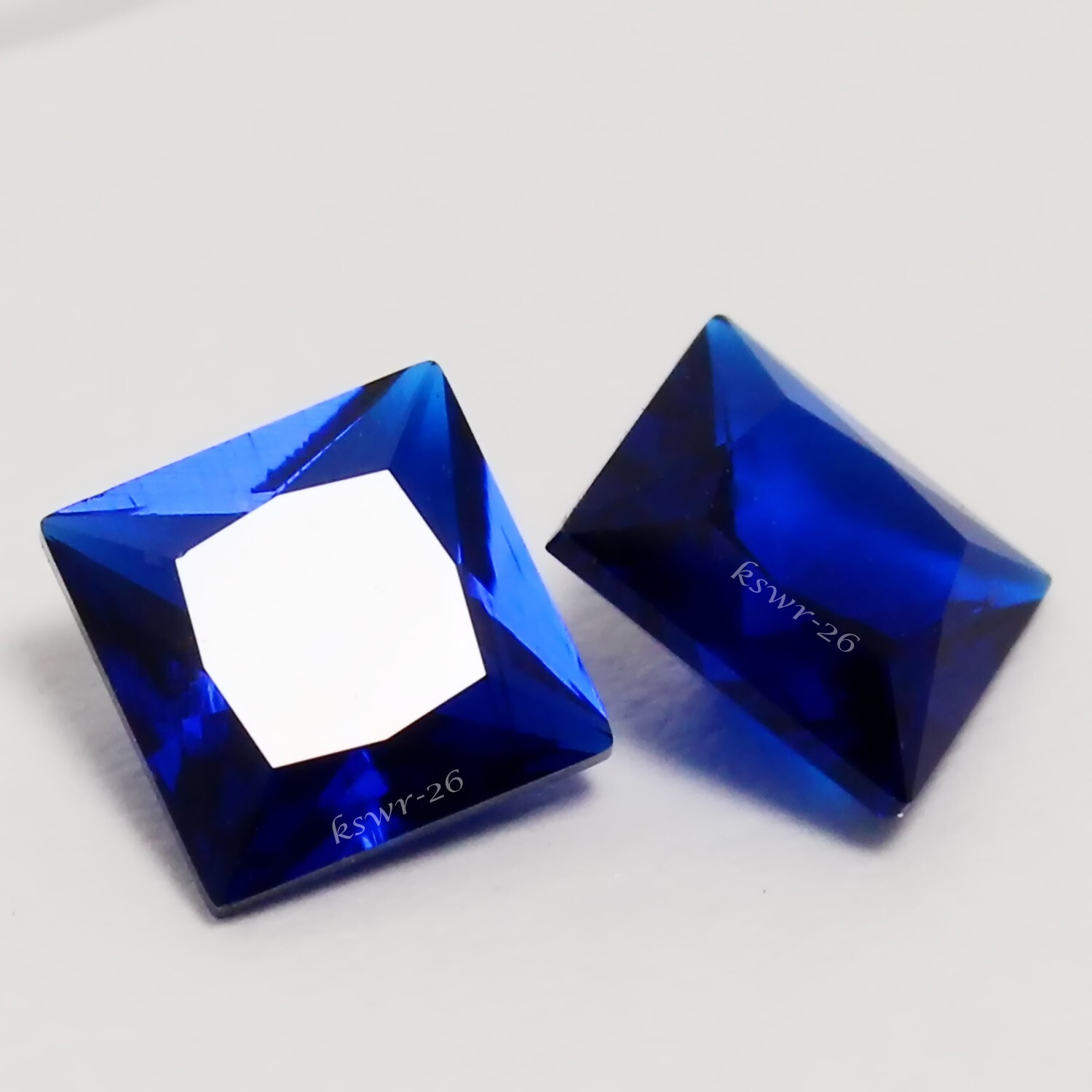 Certified Natural Montana Blue Sapphire 7.00 MM Princess Pair Unheated Gemstone