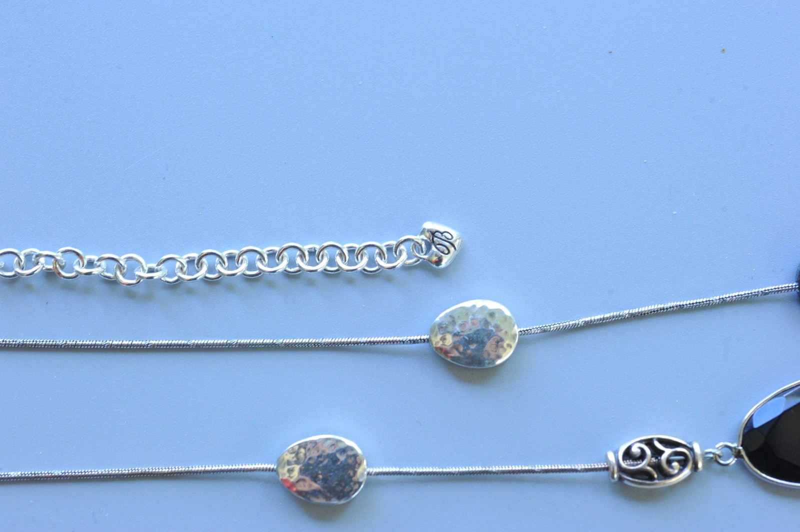 Brighton Necklace bracelet LOT Black Silver Classic * FLAWS See Description LF3