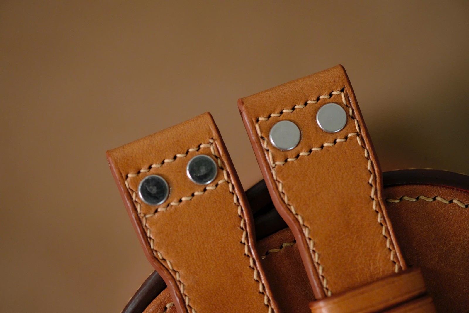Handmade Light Brown Leather Pilot Watch Strap size 21/18 – Size 20 21 22 23 24