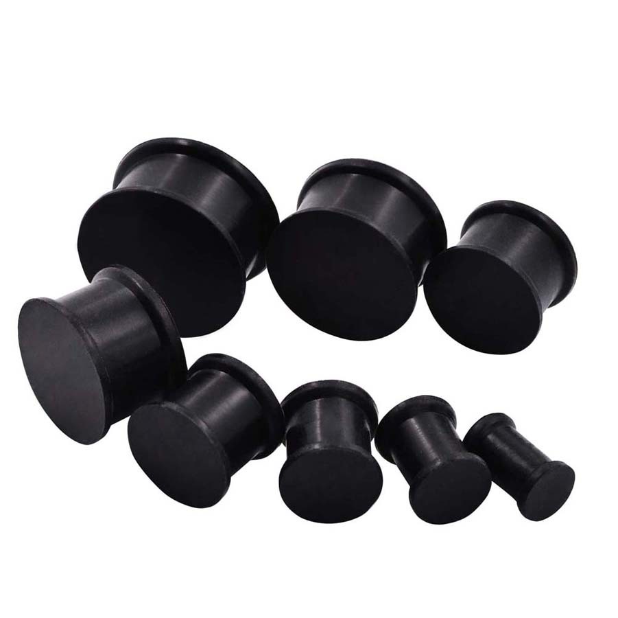 PAIR-SOLID LARGE LIP Silicone Ear Skins-Ear Gauges-Soft Ear plugs-Ear Tunnels