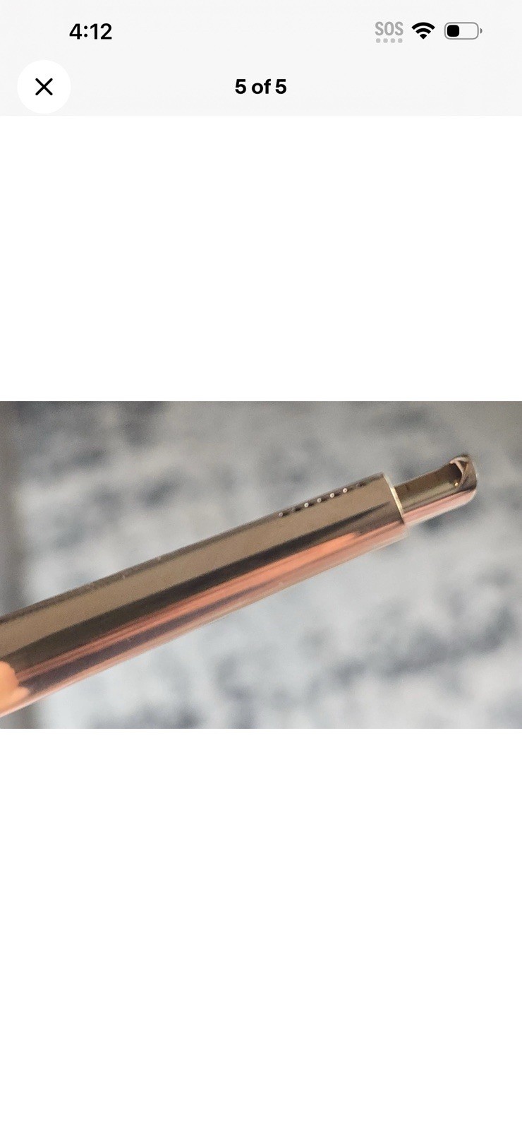 iBump Incognito Rose Gold Bump Straw Pendant Necklace SNOGO Clone Snuff Tool NEW