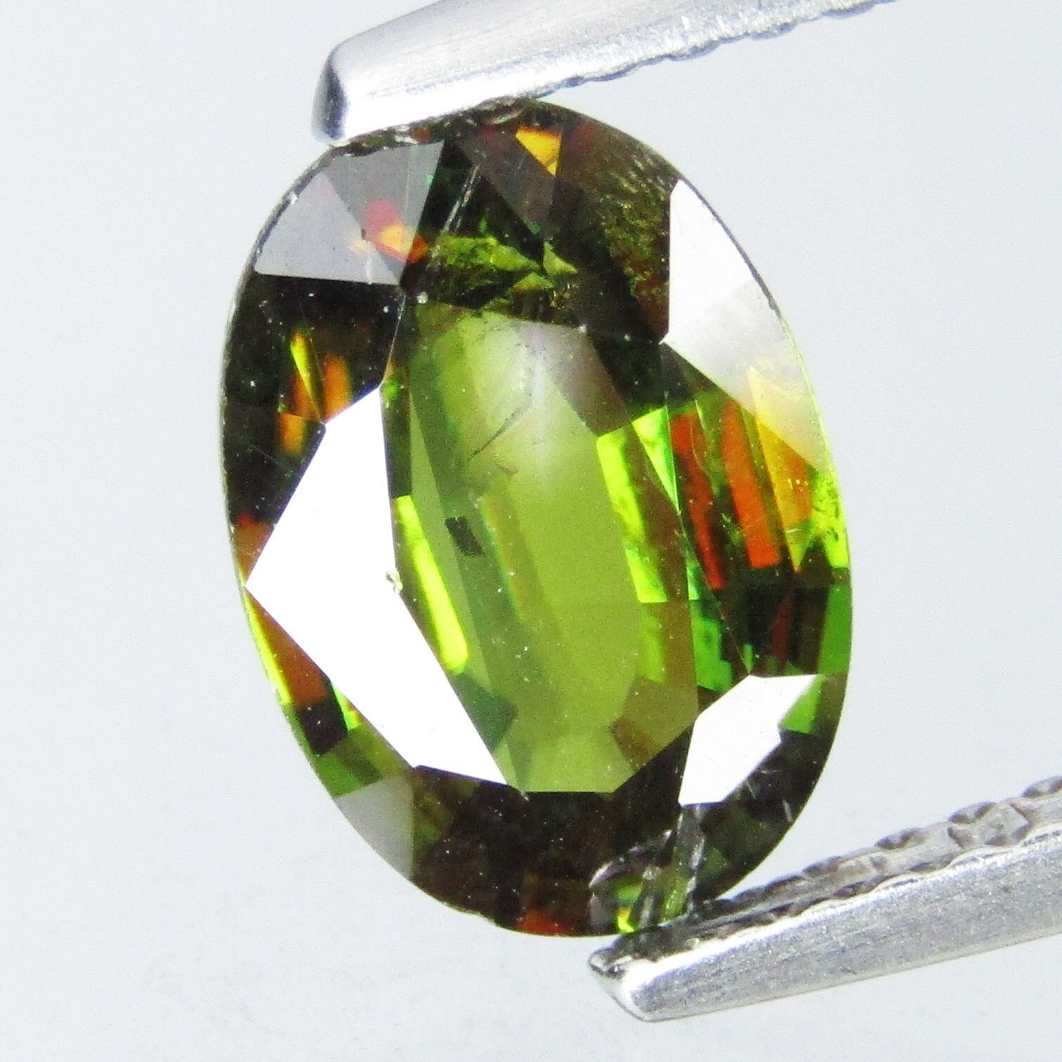 1.66Cts Natural Genuine Firing Sphene Titanite Oval Shape 9.5×6.5mm Loose Gem